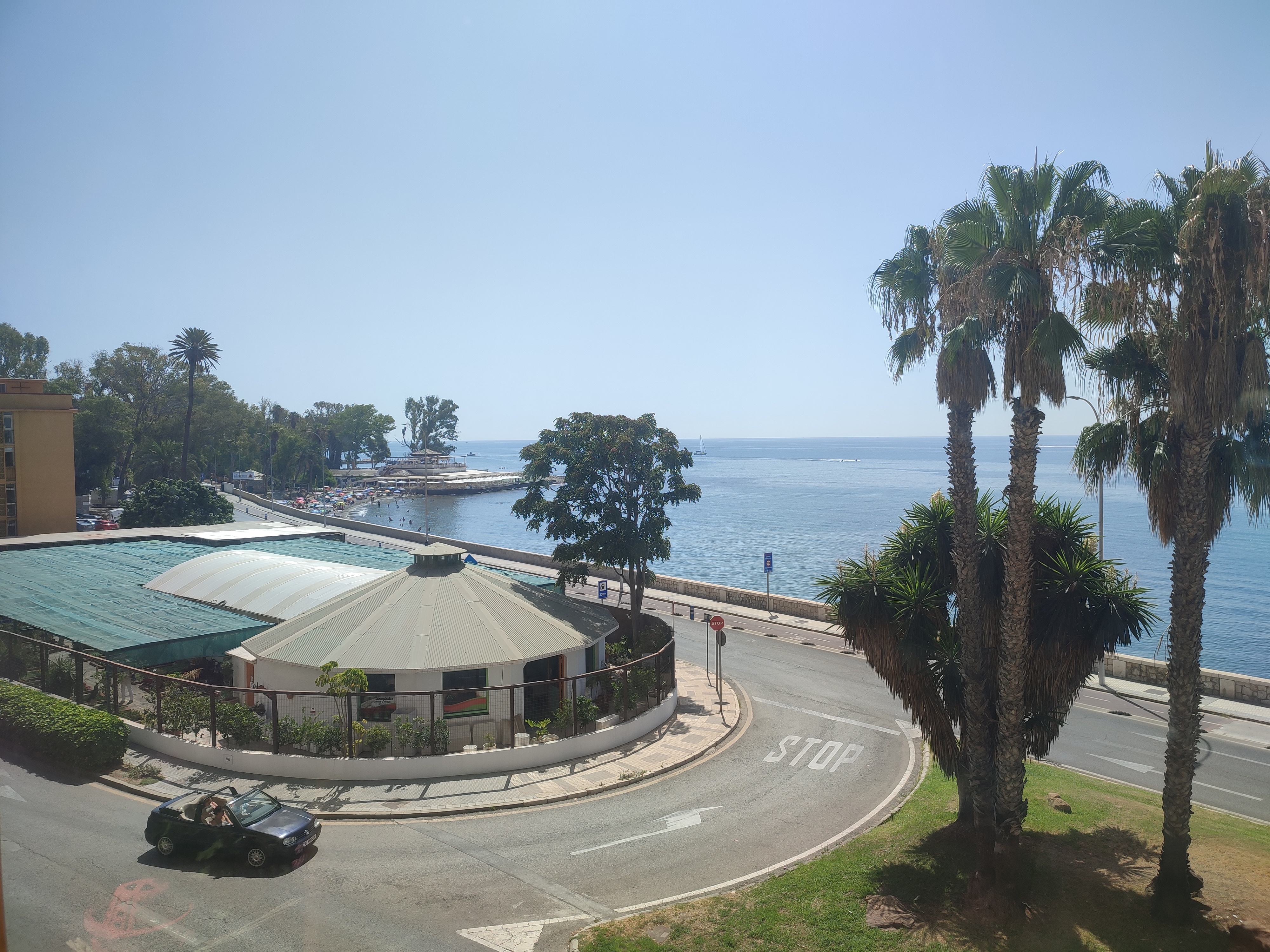 Palm-lined seafront on the Costa del Sol